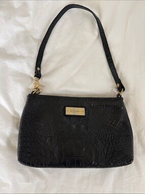 Brahmin/ Bags/Brahim Anytime Mini Bag Croc Embossed  Bag with Gold Hardware